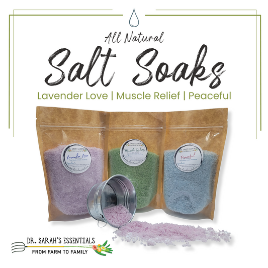Dr. Sarah's Essentials | Natural Muscle Relaxation & Aromatherapy Salt Soak