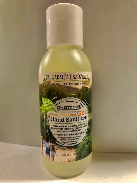 Dr. Sarah's Essentials | All-Natural Essential Oil Hand Sanitizer Citrus Gel