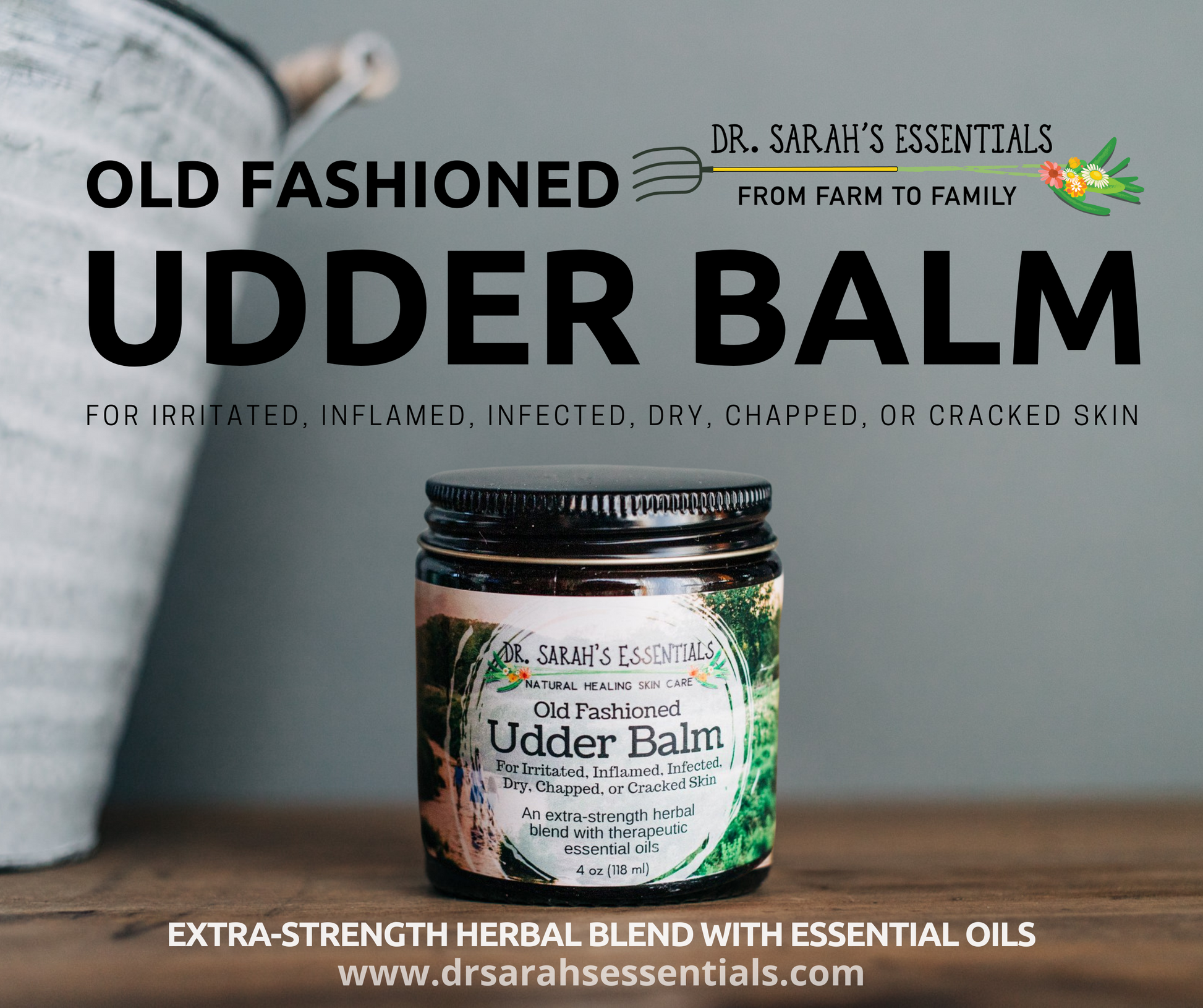 Dr. Sarah's Essentials | Holistic & Organic Old Fashioned Udder Balm