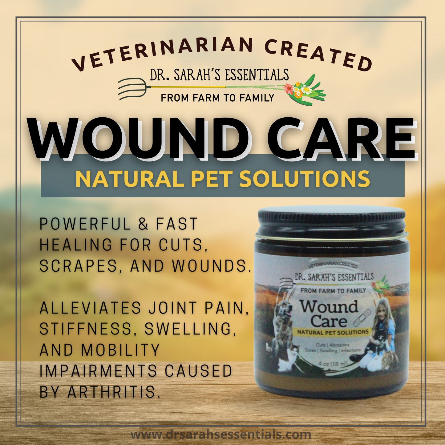 Dr. Sarah's Essentials | Natural Healing Pet Wound Care