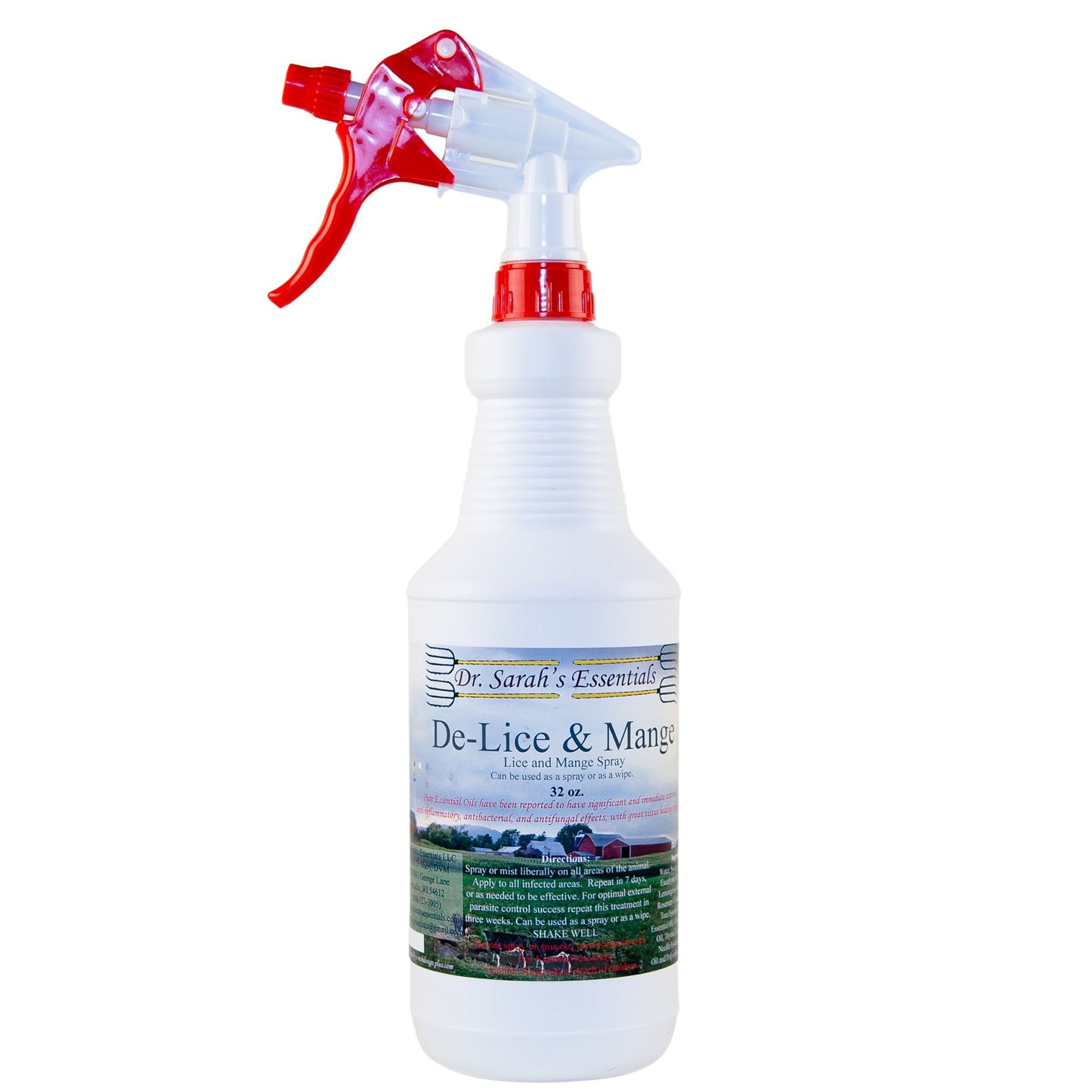 Dr. Sarah's Essentials | All-Natural Essential Oil De-Lice & Mange Spray