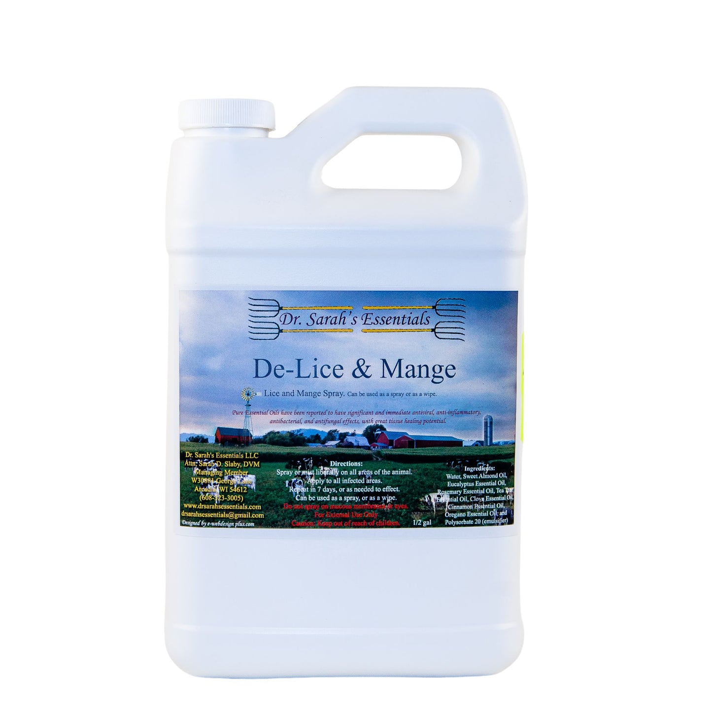 Dr. Sarah's Essentials | All-Natural Essential Oil De-Lice & Mange Spray