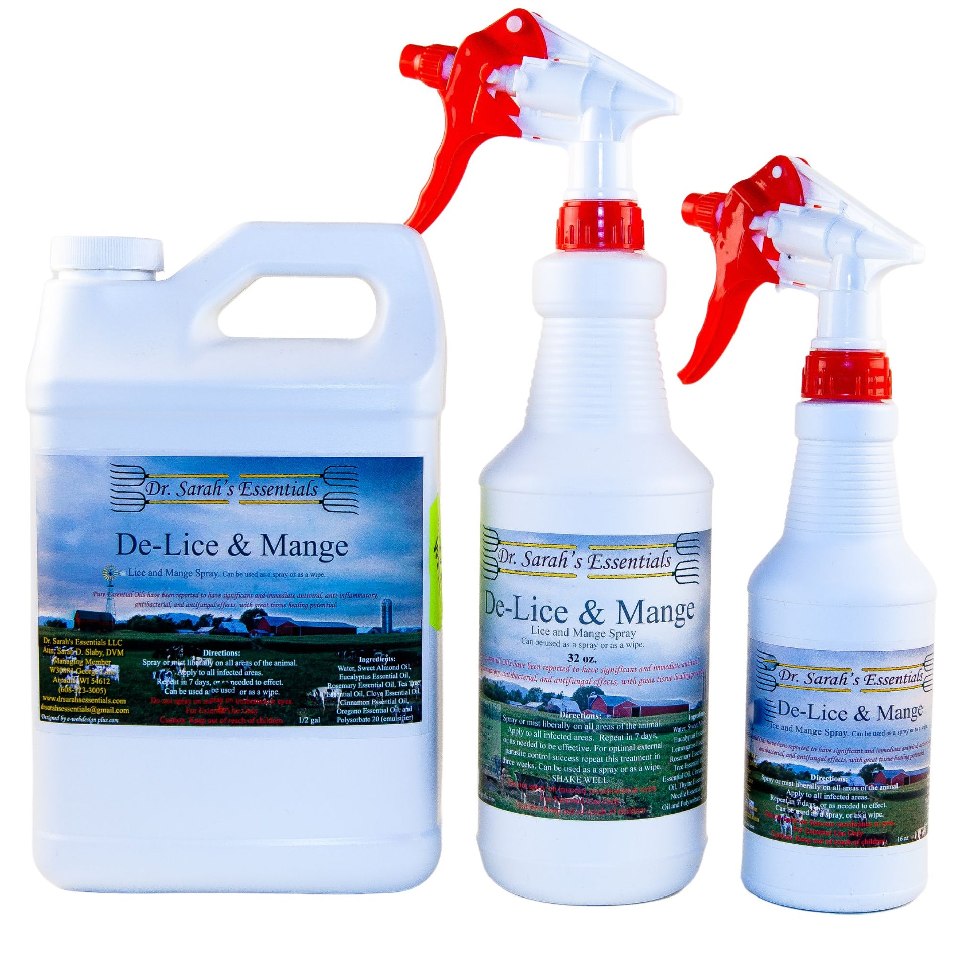 Dr. Sarah's Essentials | All-Natural Essential Oil De-Lice & Mange Spray