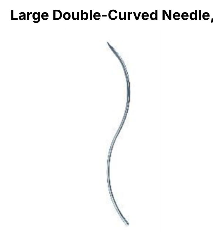 Large Double-Curved Needle, 5"