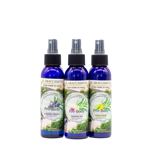 Dr. Sarah's Essentials | Organic Pro-Body Probiotic Deodorant Spray